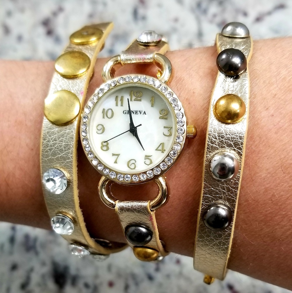 Geneva Wrap around Copper Watch